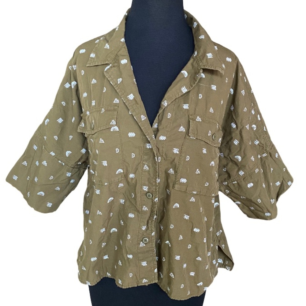 REI Cooperative women’s Trailsmith short sleeve button-down shirt size large